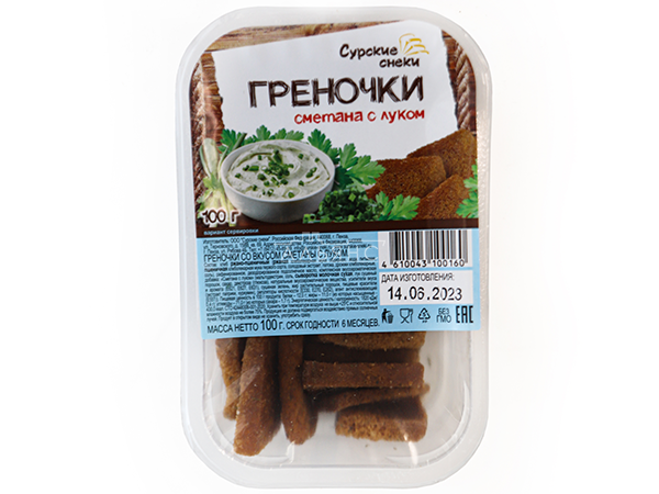 Сурские гренки Сметана с луком (100 гр) в Костроме