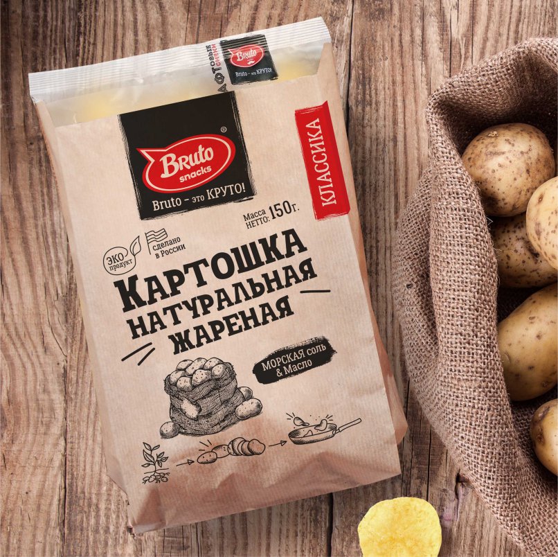 Картофель «Бруто» с солью 130 гр. в Костроме